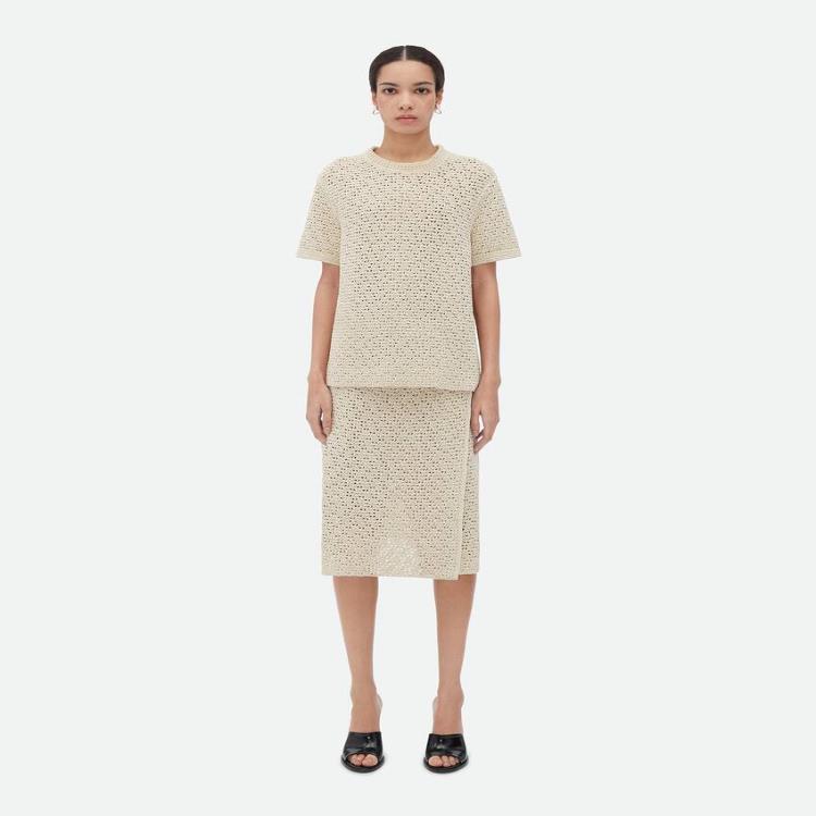 보테가베네타 여성 니트웨어 Cotton Crochet T Shirt 785232V3WM09227이끌라보테가베네타