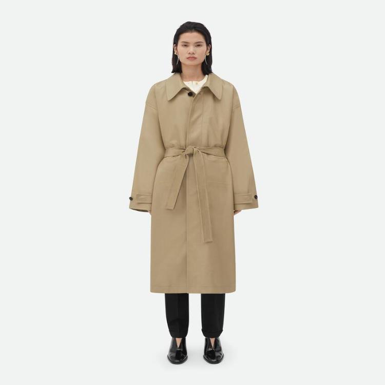 보테가베네타 여성 코트 Leather Coat With Check Lining 773202V3WT09640이끌라보테가베네타