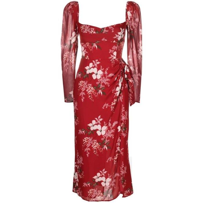 리포메이션 여성 원피스 Red Theo Floral Print Midi Dress 19434690_1311827VAL이끌라리포메이션