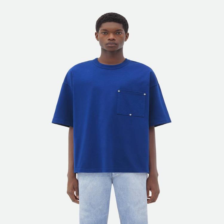 보테가베네타 남성 티셔츠 맨투맨 Jersey T Shirt With V Pocket 773598VKLZ04060이끌라보테가베네타