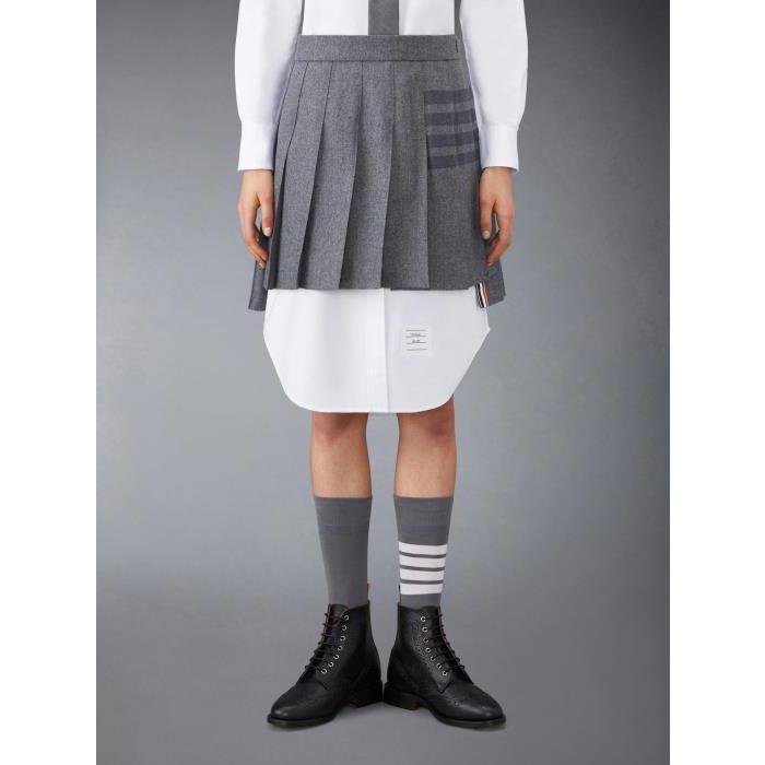 톰브라운 여성 스커트 FGC402V-06393-035 Flannel 4 Bar Pleated Mini Skirt이끌라톰브라운