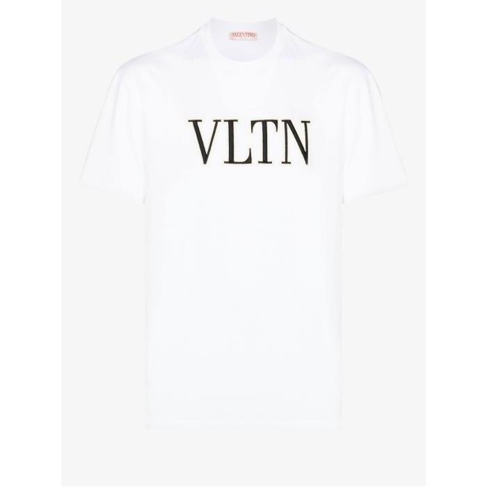 발렌티노 남성 티셔츠 맨투맨 white VLTN embroidered cotton T shirt 18361892_VMG10V8RB이끌라발렌티노