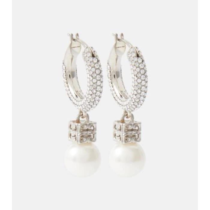 지방시 여성 반지 Swarovski&amp;faux pearl hoop earrings P00928291이끌라지방시