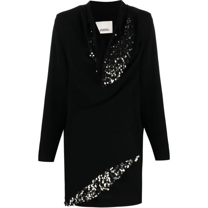 이자벨마랑 여성 원피스 black Lazeli sequin long sleeve dress 19337858_RO0068FAA1J29I이끌라이자벨마랑
