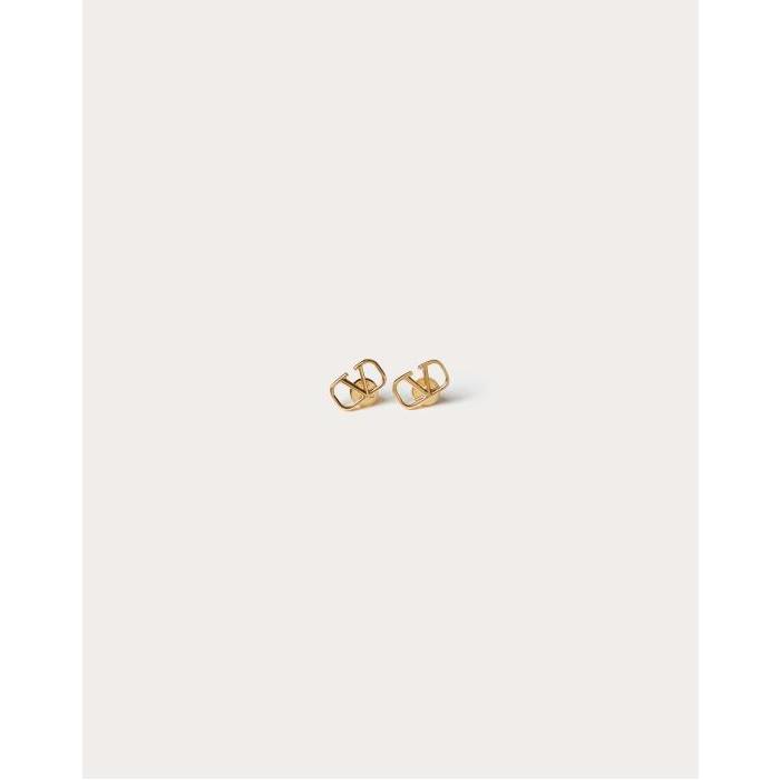발렌티노 여성 귀걸이 Vlogo Signature Metal Earrings for Woman in Gold | Valentino GB WJ0G76MET_CS4이끌라발렌티노