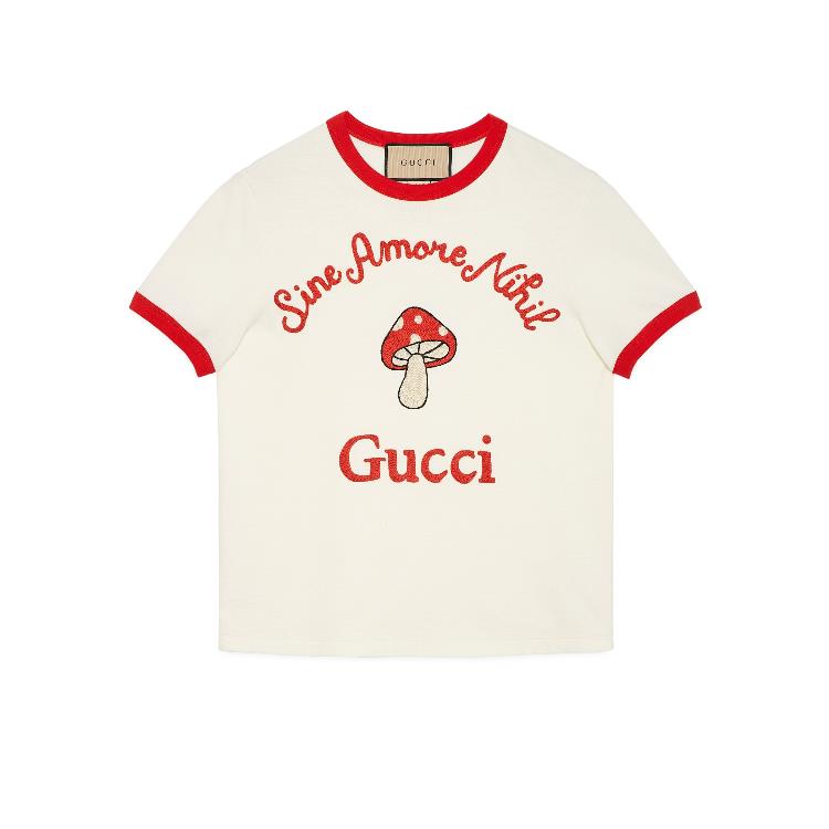 구찌 여성 티셔츠 맨투맨 723566 XJFT2 9088 Gucci Sine Amore Nihil cotton jersey T shirt이끌라구찌