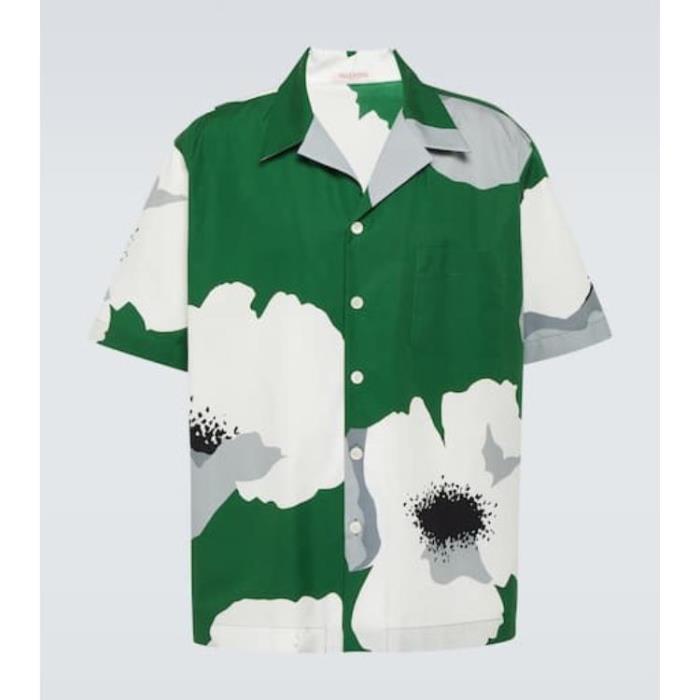 발렌티노 남성 셔츠 Floral cotton poplin bowling shirt P00893335이끌라발렌티노