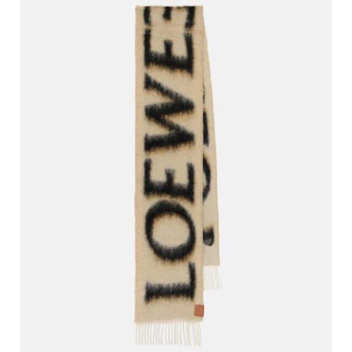 로에베 여성 스카프 숄 Logo jacquard wool blend scarf P00755592이끌라로에베