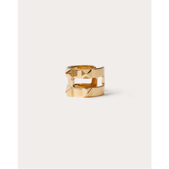 발렌티노 여성 반지 Rockstud Metal Ring for Woman in Gold | Valentino GB WJ0S69MET_CS4이끌라발렌티노