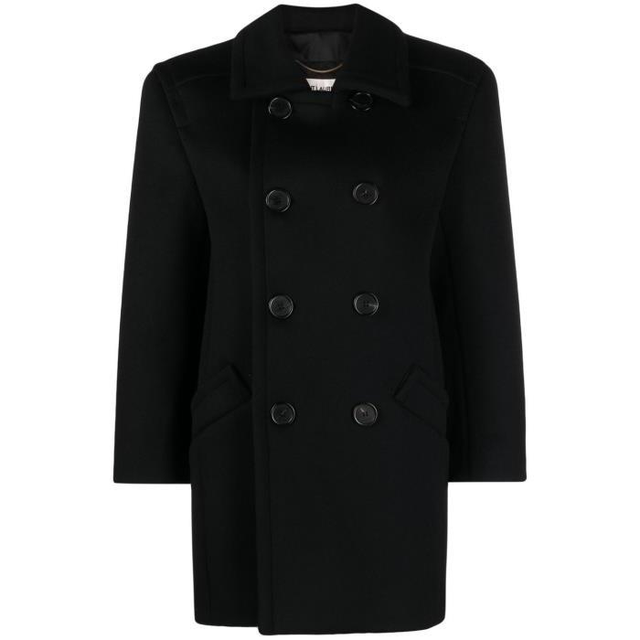 생로랑 여성 코트 black double breasted wool coat 19467142_709423Y060R이끌라생로랑