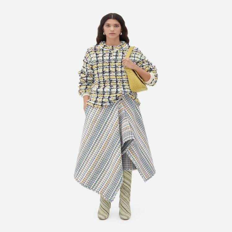 보테가베네타 여성 니트웨어 Embroidered Cotton Check Jumper 789611V3WK03022이끌라보테가베네타