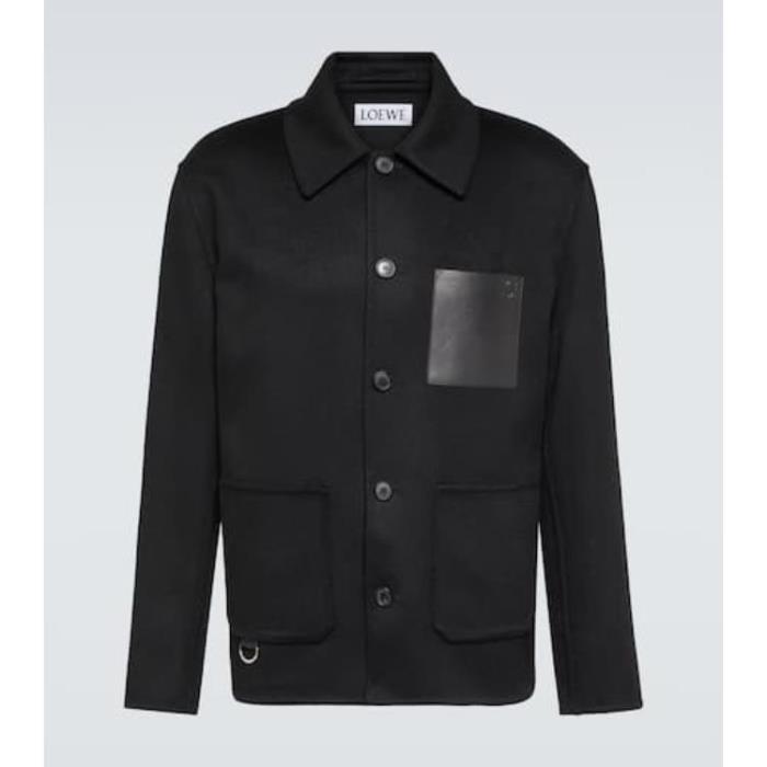 로에베 남성 자켓 블레이저 Leather trimmed wool&amp;cashmere overshirt P00883911이끌라로에베