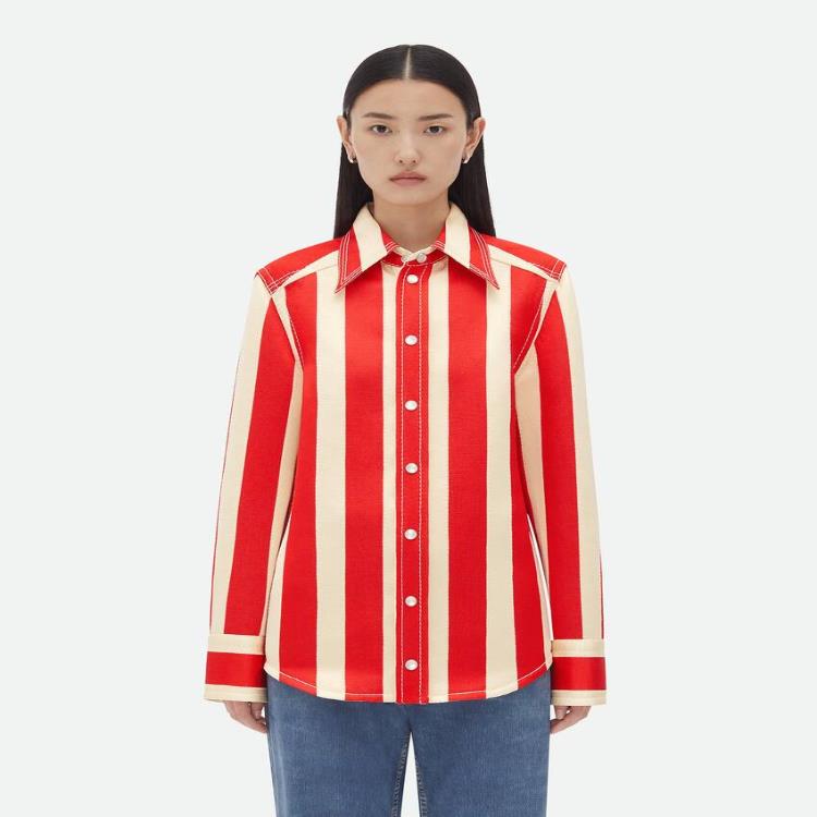 보테가베네타 여성 블라우스 셔츠 Striped Cotton Viscose Shirt 780246V3PW09080이끌라보테가베네타