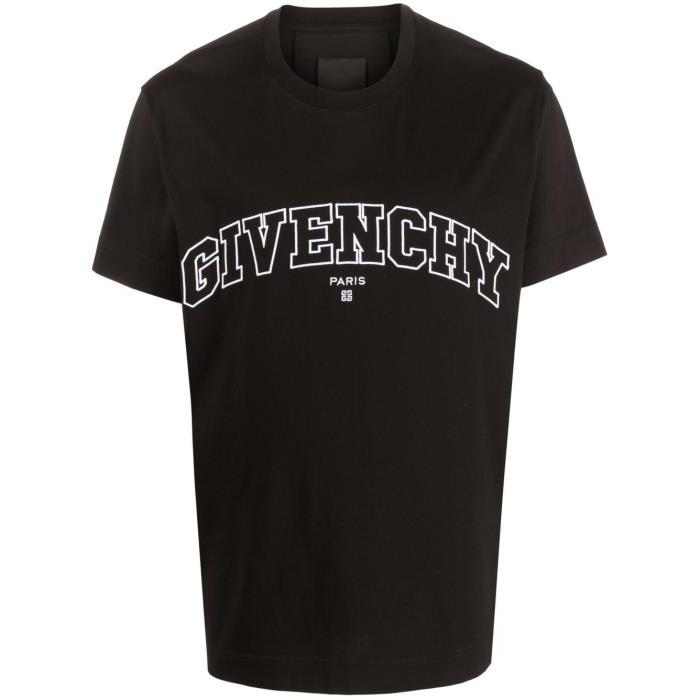 지방시 남성 티셔츠 맨투맨 Black College Logo Embroidery T shirt 19282352_BM71CW3Y6B이끌라지방시