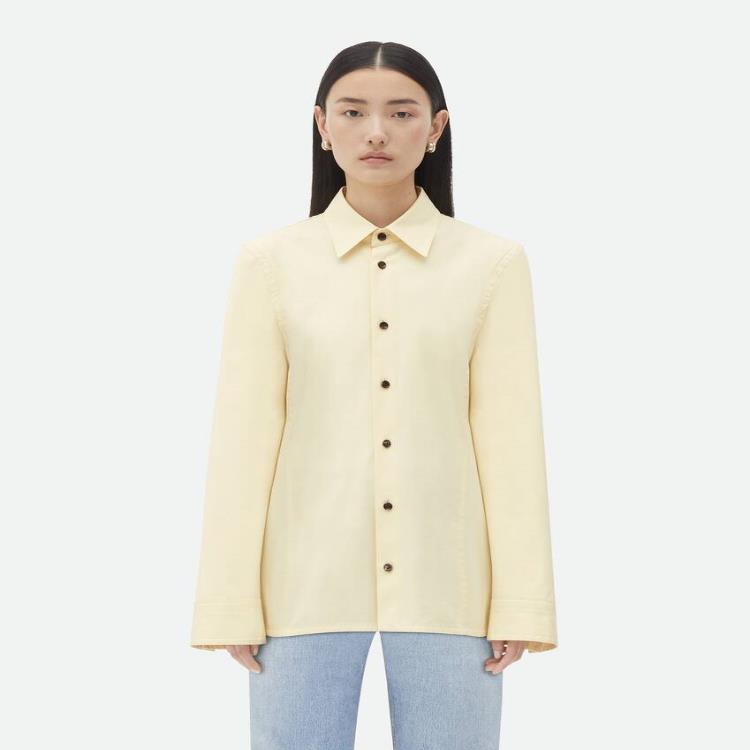 보테가베네타 여성 블라우스 셔츠 Cotton Shirt With Storm Flap 769125V2BL07361이끌라보테가베네타