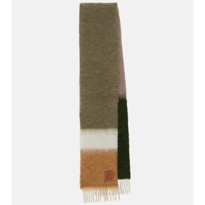 로에베 여성 스카프 숄 Striped mohair&amp;wool scarf P00880492이끌라로에베