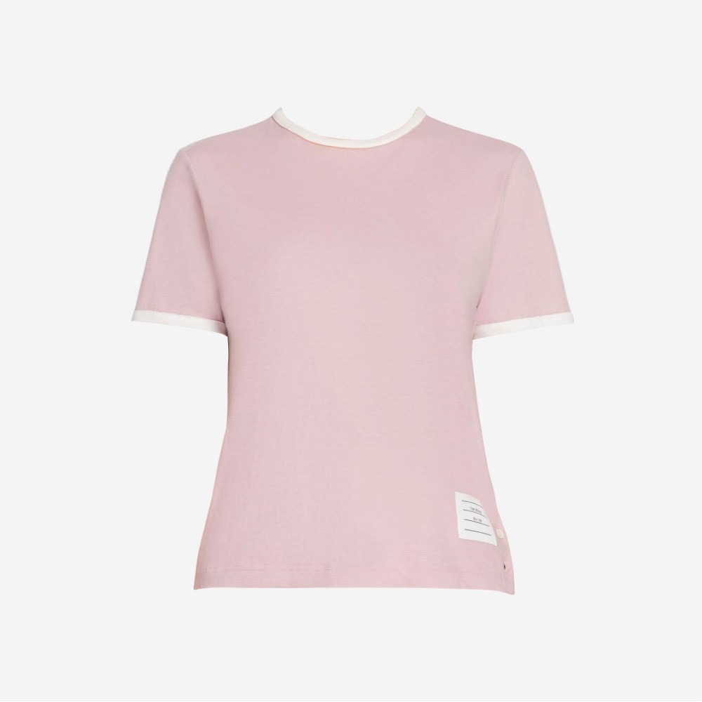 (W) 톰브라운 멜란지 저지 숏슬리브 링거 티셔츠 라이트 핑크 FJS133A J0043 680 (럭스레이 보증서)이끌라톰브라운